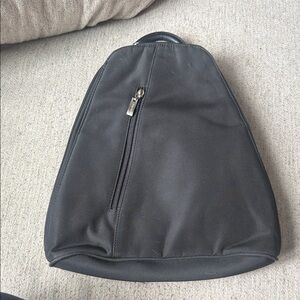 Sleek Black Women's Sling Backpack - Minimal Everyday Carry